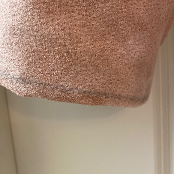 VTG Leather coat Jacket blazer Womens XL Pink  Suede Patch pockets Barn jacket - Picture 8 of 10